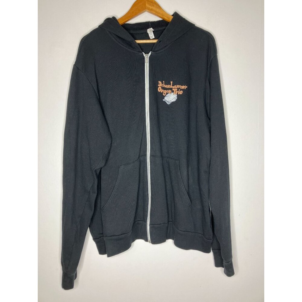 Delvon Lamarr Organ Trio Black Full-Zip Hoodie Men's Size 2XL